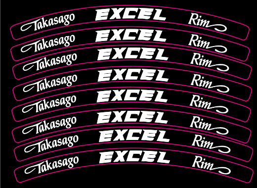 Excel rim stickers